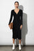 Sade Black Rib Longsleeve Cardigan Midi-Dress | Parva Studios