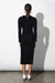 Sade Black Rib Longsleeve Cardigan Midi-Dress | Parva Studios