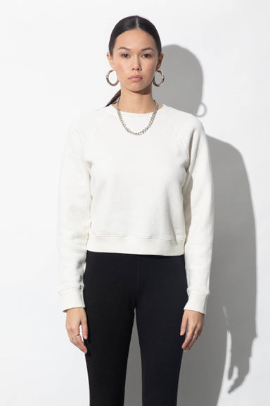 Diana Dirty White Cotton Vintage Sweatshirt | Parva Studios 