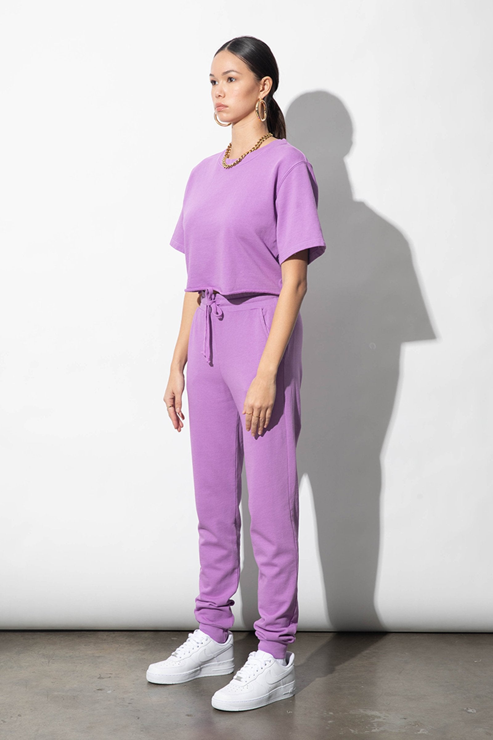 Parsley & Sage Purple Lines Cotton Jersey Top - New Moon Boutique